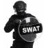 Escudo SWAT de 58 cm para trajes de policiais e forças especiais.