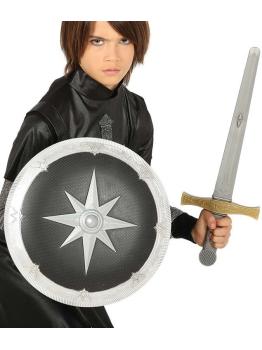 Escudo e Espada Medieval de 35 cm.