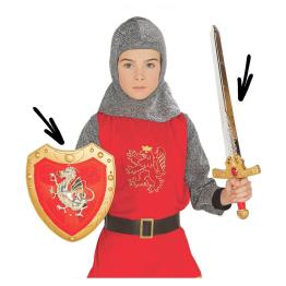 Espada e escudo medieval infantil