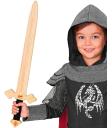 Espada de cavaleiro de madeira de 60 cm para trajes medievais.