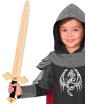 Espada de cavaleiro de madeira de 60 cm para trajes medievais.