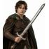 Espada medieval em PVC de 96 cm para cavaleiros, guerreiros e heróis de fantasia.