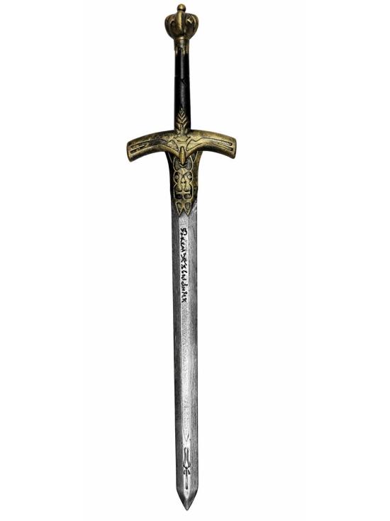 Espada medieval em PVC de 96 cm para cavaleiros, guerreiros e heróis de fantasia.