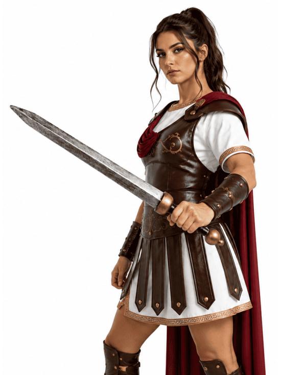 Espada nobre de 60 cm para trajes de guerreiro, romano e cavaleiro.