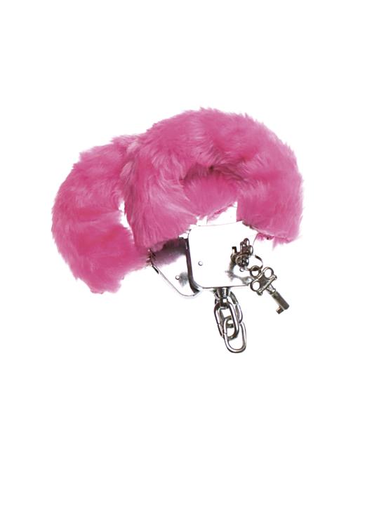 Algemas de cabelo rosa com chave