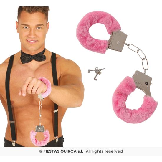 Algemas de cabelo rosa com chave