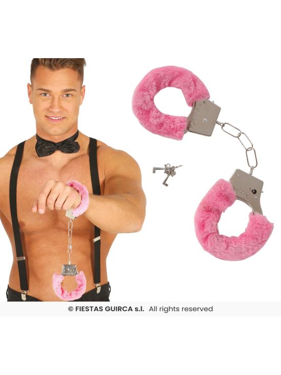 Algemas de cabelo rosa com chave