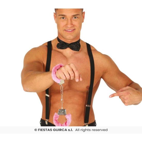 Algemas de cabelo rosa com chave