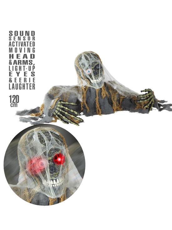 Zombie Skeleton Groundbreaker com Movimento 120 cm