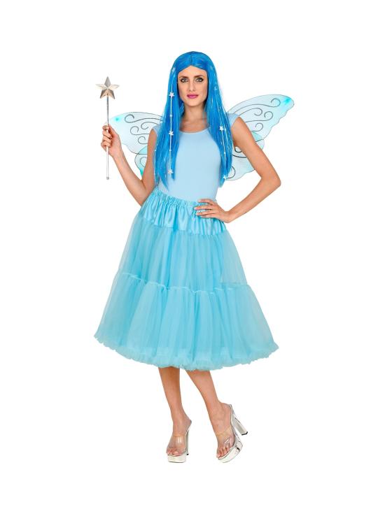 Saia anágua de tule 65 cm azul