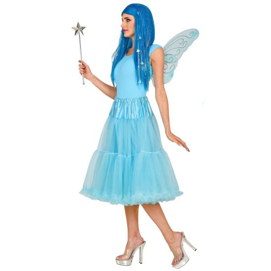 Saia anágua de tule 65 cm azul