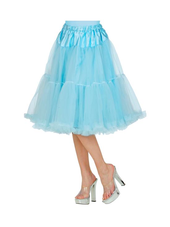 Saia anágua de tule 65 cm azul