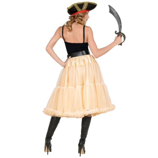 Saia anágua de tule 65 cm cor creme