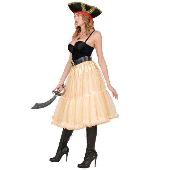 Saia anágua de tule 65 cm cor creme