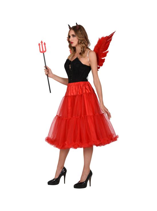 Saia anágua de tule 65 cm em vermelho