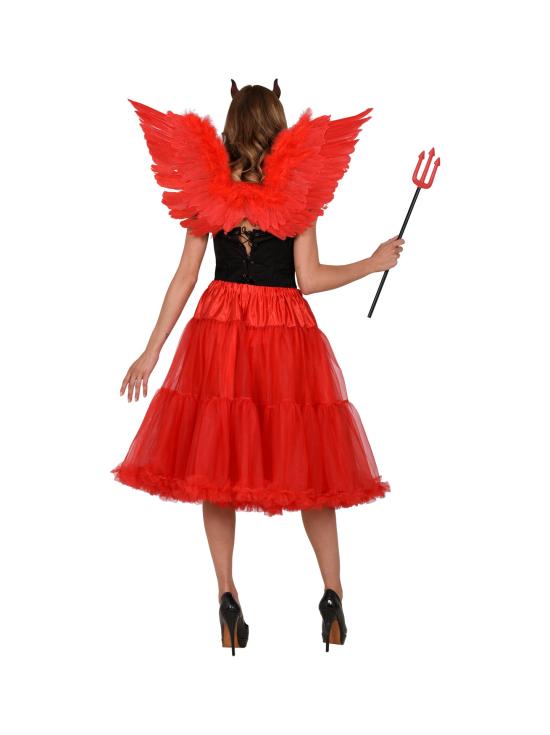 Saia anágua de tule 65 cm em vermelho
