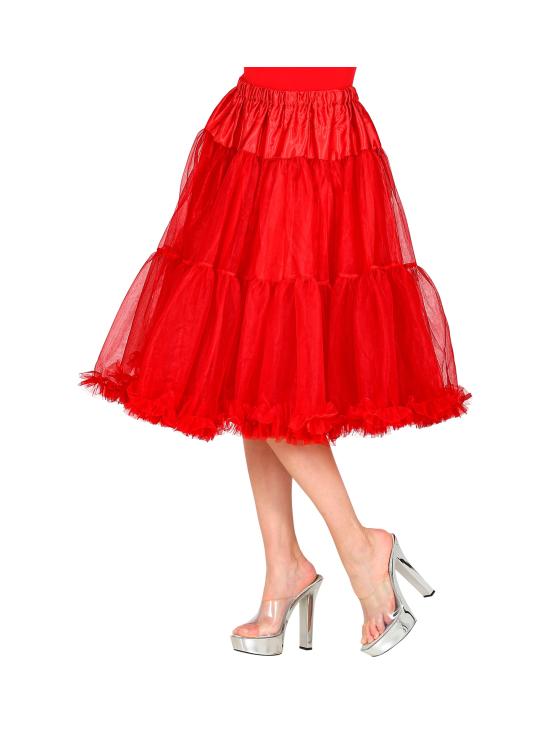 Saia anágua de tule 65 cm em vermelho
