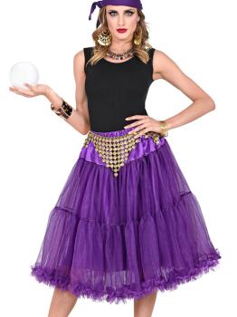 Saia Anágua de Tule 65 cm Roxo