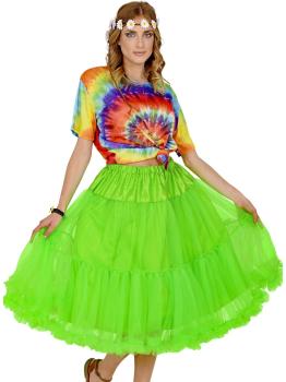 Saia Anágua de Tule 65 cm na cor Verde
