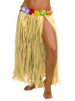Saia Havaiana Flores 75 cm Palha