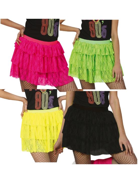 Saias Anos 80 Cores Neon