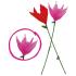 Tulipa para Dança Lanterna com Vela 50 cms