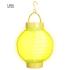 Lanterna em Tecido Amarelo com Luzes Led Brancas 15cms