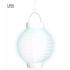 Lanterna em Tecido Branco com Luzes Led Brancas 15cms