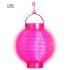 Lanterna em Tecido Rosa com Luzes Led Brancas 15cms