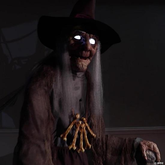 Figura animada Terror SERVO da Bruxa Velha (1,75 m)