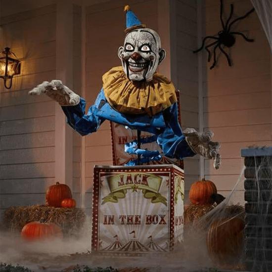 Figura Animada Horror Palhaço Parque Halloween Animado (2,1 m de altura)