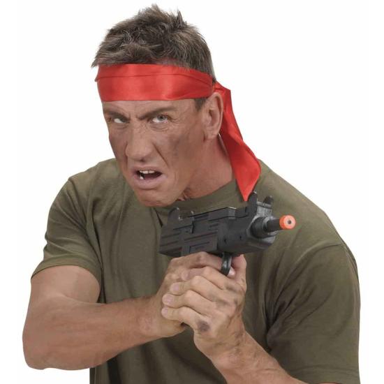 Foulard de cetim vermelho.