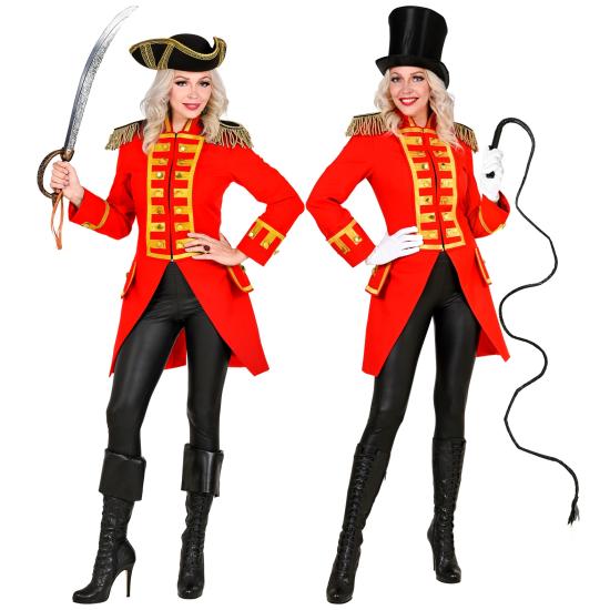 Fraque de desfile de luxo vermelho adulto