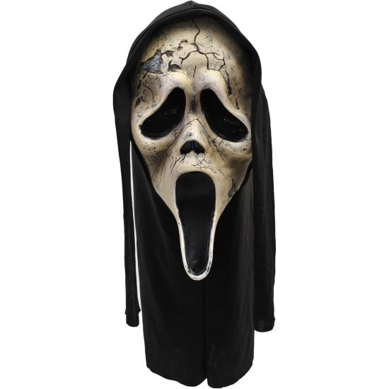 Máscara GhostFace Deluxe Envelhecida – Máscara de Terror de Halloween do filme Pânico