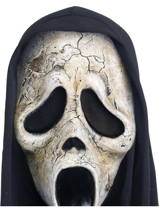 Máscara GhostFace Deluxe Envelhecida – Máscara de Terror de Halloween do filme Pânico