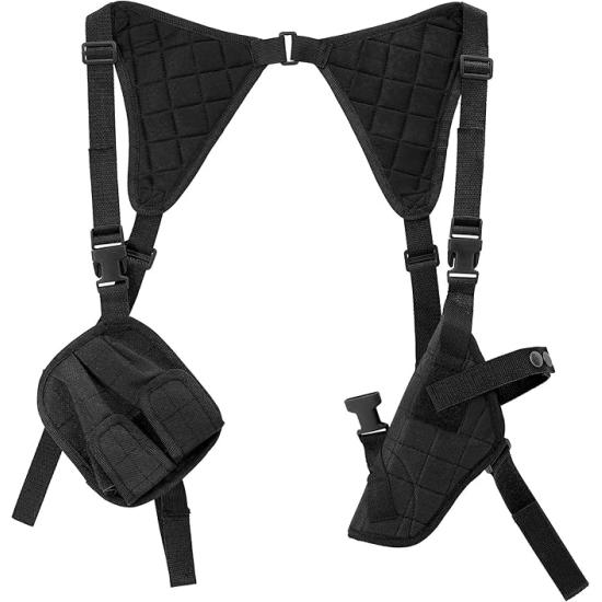 Coldre tático preto – acessório para trajes policiais, SWAT e militares