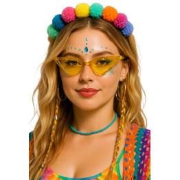 Óculos de Fantasia Amarelos – Acessório Divertido e Retrô para Carnaval e Festas