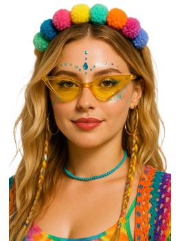 Óculos de Fantasia Amarelos – Acessório Divertido e Retrô para Carnaval e Festas