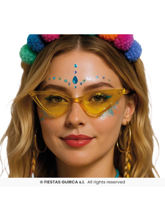 Óculos de Fantasia Amarelos – Acessório Divertido e Retrô para Carnaval e Festas