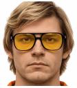 Óculos amarelos estilo anos 70 do Jeffrey Dahmer para fantasia unissex de adulto