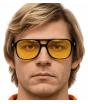 Óculos amarelos estilo anos 70 do Jeffrey Dahmer para fantasia unissex de adulto