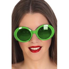Óculos Mega Fashion dos anos 70 em verde