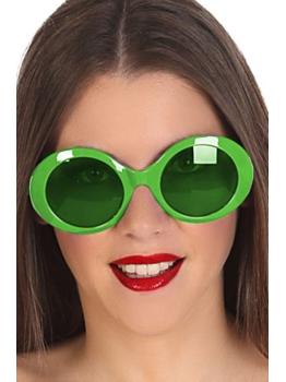 Óculos Mega Fashion dos anos 70 em verde