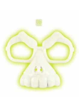 Óculos de caveira fluorescentes.