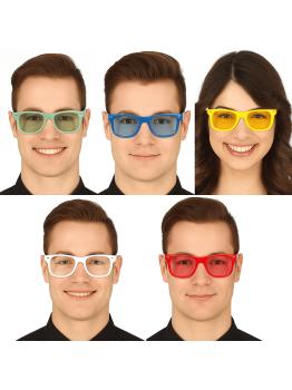 Óculos com lentes coloridas (5 cores diferentes)