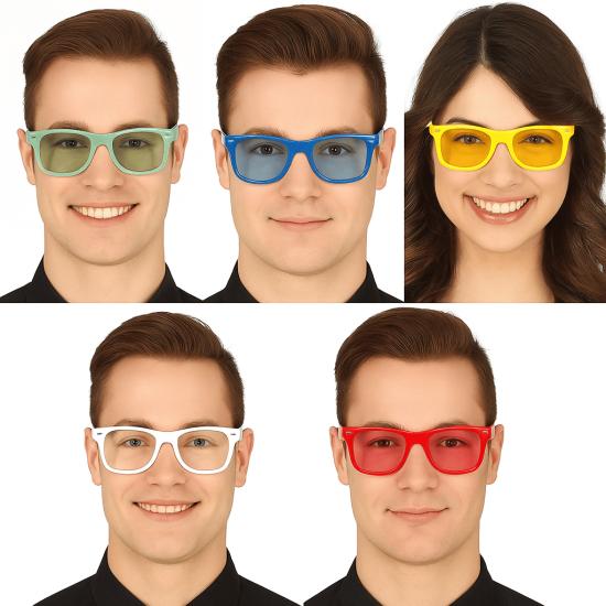 Óculos com lentes coloridas (5 cores diferentes) Óculos com lentes coloridas (5 cores diferentes)