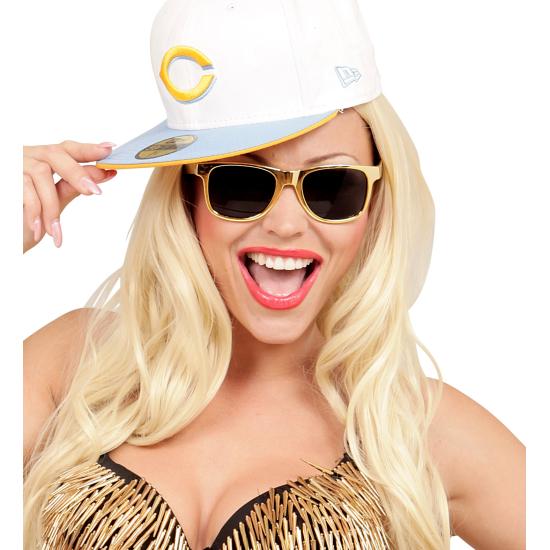 Óculos de festa prateados e dourados