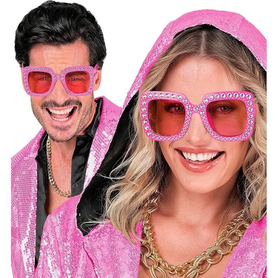 Óculos de festa com strass e cristais coloridos Óculos de festa com strass e cristais coloridos