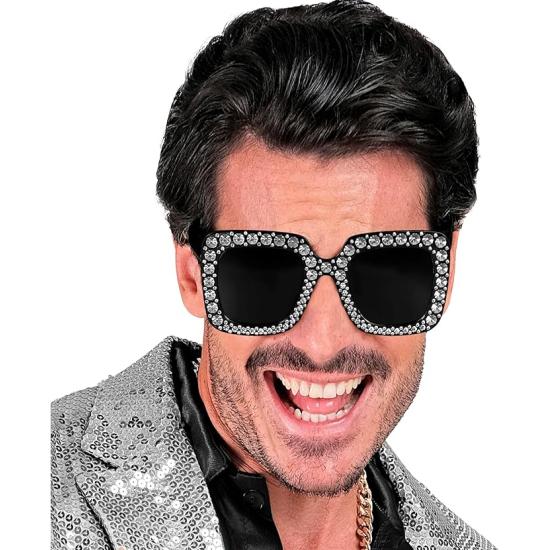 Óculos de festa com strass e cristais coloridos Óculos de festa com strass e cristais coloridos
