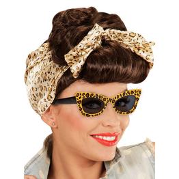 Gafas de leopardo retro adulto